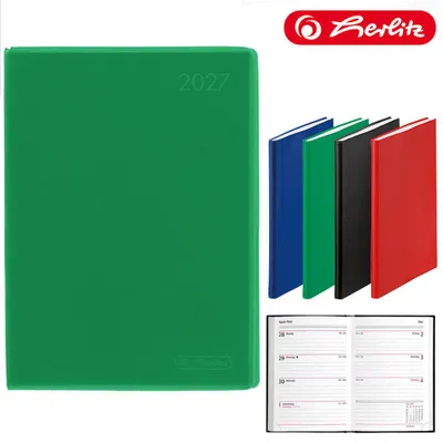 Produktbild von Herlitz Taschenkalender A6 Folie 2027, Jahr / Farbe:2027 / grün