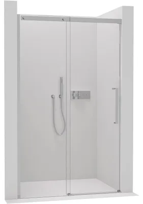 Immagine prodotto di CERANO - Porta scorrevole per doccia Lantono L/P - 8 mm - Soft-Close - cromata, vetro trasparente - 150x195 cm