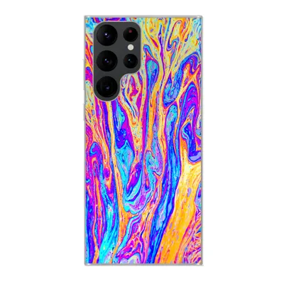 Produktbild von MuchoWow® Handyhülle Schutzhülle Hülle für Samsung Galaxy S22 Ultra Kunst - Farben - Psychedelisch Silikon Softcase Handy Hülle - Abbildung