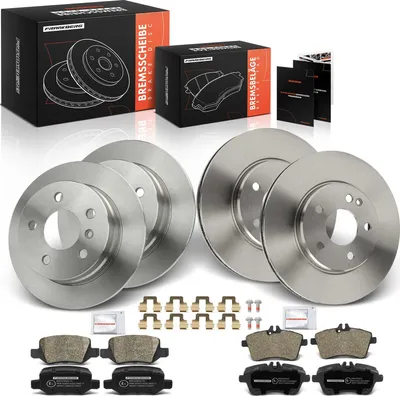 Image de Frankberg 4x disques de frein 8x plaquettes de frein essieu avant essieu arrière pour Mercedes-Benz Classe A W169 Classe B W245 2.0L 2004-2012