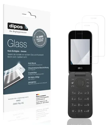 Immagine prodotto di 2x Pellicola Protettiva per HMD 2660 Flip 4G Protezione Vetro Flessibile 9H dipos