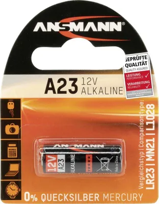Zdjęcie produktu dla Ansmann A23, Jednorazowa bateria, AA, Alkaliczny, 12 V, 1 szt., Czarny, Pomarańczowy