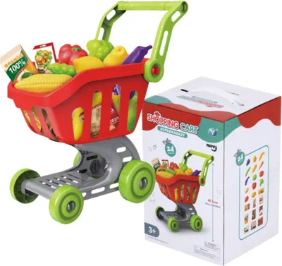 Immagine prodotto di Set carrello della spesa per bambini con 24 accessori