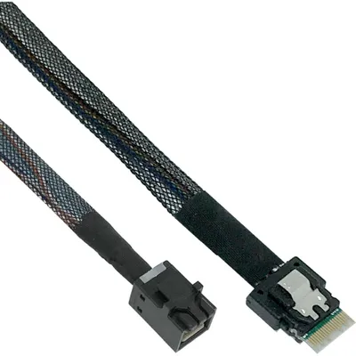 Obrázek produktu pro InLine 27643B, 1 m, SFF-8654 male, Mini SAS HD SFF-864, Přímý, Přímý, Samec/samec