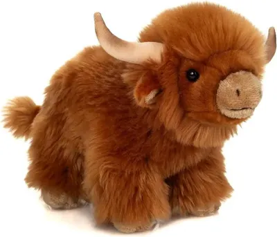 A plush toy of a Highland cow.