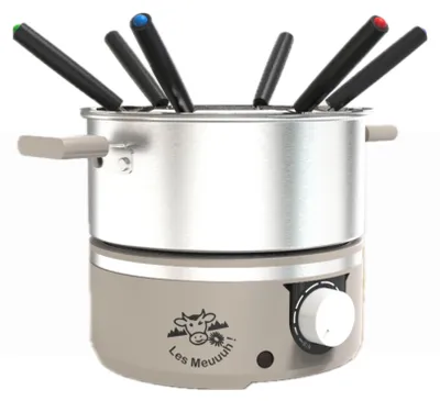 Fondue-Set für 6 Pers., 1,8 l, 650 W, Edelstahl, induktionsgeeignet