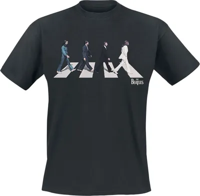 Produktbild von The Beatles T-Shirt Herren Abbey Road Silhouette schwarz XXL