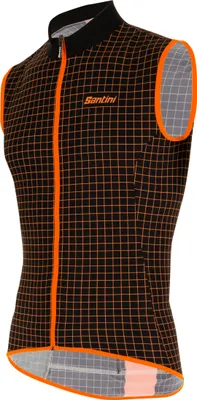 Produktbild von SANTINI Fahrradweste - NEBULA WIND - Orange/Schwarz XS