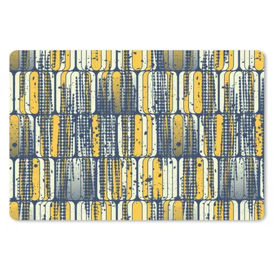 Produktbild von MuchoWow® Mauspad Mousepad Sechziger Jahre - Muster - Gelb - Rock 27x18 cm - Mousepads - Maus Mat - Pad - Mausunterlage - Büroartikel - Desk Matten