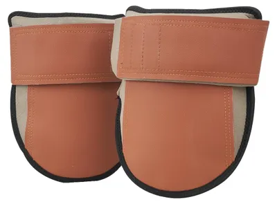 Productafbeelding van VEVOR kniebeschermers, 205 x 230 x 125 mm, gemaakt van duurzaam leer, machinewasbaar, geschikt voor tuinieren, vloeronderhoud, verkrijgbaar in zwart en bruin