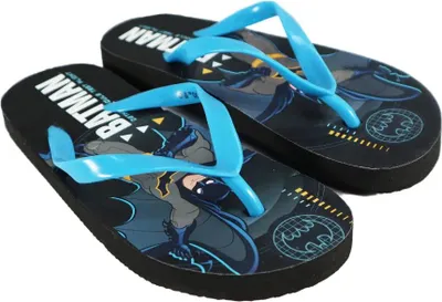 Produktbild von DC Comics Batman Jungen FlipFlops Zehentrenner Sandalen Latschen – Schwarz / 29/30