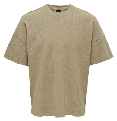 Produktbild von ONLY & SONS Einfarbiges Rundhals T-Shirt Weites Kurzarm Shirt Basic ONSBERKELEY Größe: XS
