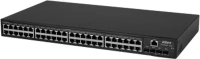 Zdjęcie produktu dla Dahua technology access dh-as4300-48gt4gf zarządzalny przełącznik l2/l2+ gigabit ethernet (10/100/1000) czarny