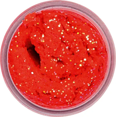 Immagine prodotto di Berkley Powerbait Natural Glitter Trout Dough - 50g pasta per trote, colore/sapore:Red Glitter / Salmon Egg