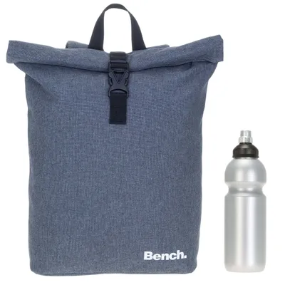 Produktbild von Rucksack Damen Classic Compact DIN A4 Freizeitrucksack Outdoor kleines Laptop Fach Daypack Büro Freizeit Mittelgröße 64223 1700 Grau Uni + Flasche