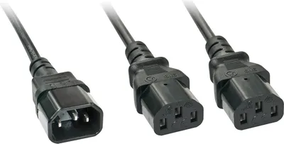 Zdjęcie produktu dla LINDY IEC-Y-Netzkabel 1xIEC320 C14 - 2xIEC32 2m