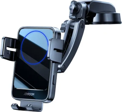 Produktbild von Ładowarka indukcyjna Joyroom uchwyt na telefon 15W (deska rozdzielcza / kratka wentylacyjna) czarny (JR-ZS219)