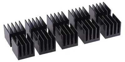 Produktbild von Alphacool GPU RAM Alu. Heatsinks 15x15mm | Black - 10 Stück