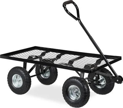Produktbild von Schwarzer Stahl-Transportwagen 200kg 345x51x96cm