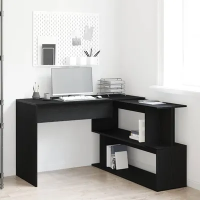 Image de Maison Exclusive - Bureau aspect chêne noir 200 x 50 x 76 cm