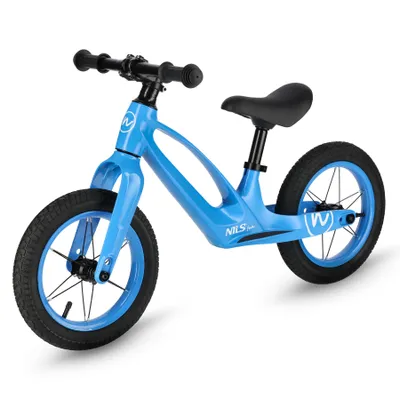 Immagine prodotto di Balance bike per bambini 12 pollici LED NILS FUN RB901 - telaio in magnesio, pneumatici, ABEC-9, blu