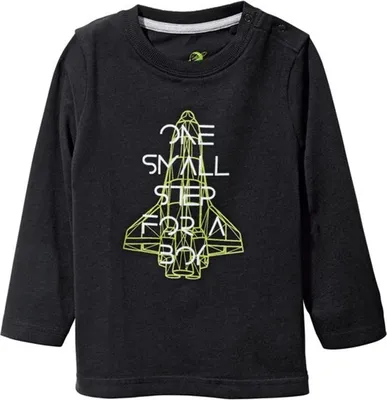 Produktbild von Kleinkinder Jungen Langarmshirt Langarm Shirt Pullover Pulli - schwarz, 86/92