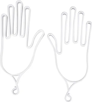 Image de formeur de gants de golf en plastique 2 pièces, stabilisateur de gants universel, blanc