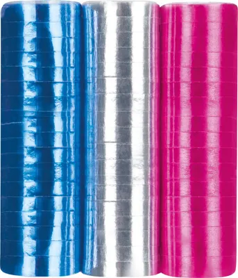 Produktbild von Max Bersinger 827-01-209, Partyluftschlangen, Blau, Lila, Silber, 4 m