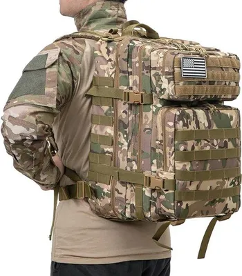 Produktbild von Famanu Rucksack 45L Militärisch Taktisch - Camouflage