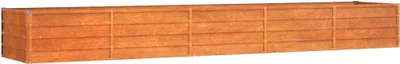 Zdjęcie produktu dla vidaXL Zardzewiałe podwyższone łóżko 400x80x45 cm stal corten