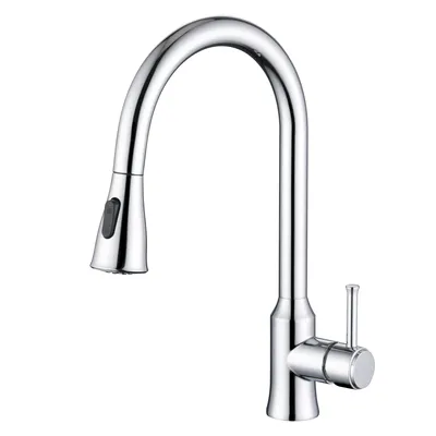 Produktbild von SUMERAIN Küchenarmatur mit 360° Schwenkbarem Auslauf und Ausziehbarer Brause, Zwei-Modus-Armatur, Chrom