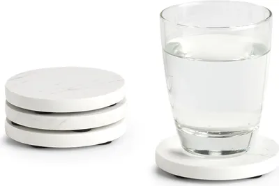 Obrázok produktu pre Zeller Present Sada sklenených táckov "Marble" 4 kusy