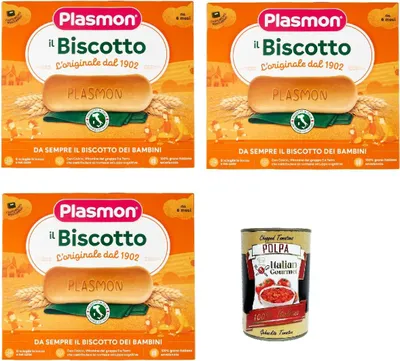Produktbild von Plasmon Biscotti kekse 3x 320g + Italian Gourmet polpa 400g