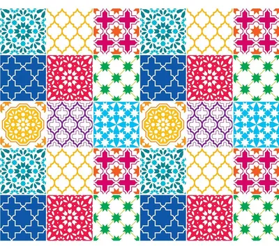 Obrázek produktu pro Samolepicí nálepky na obklady do kuchyně a koupelny – 30 nálepek Consuella Azulejo – 30 nálepek o rozměrech 10 x 10 cm