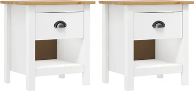 Obrázek produktu pro The Living Store Noční stolky 2 ks. Hill 46x35x49,5 cm masivní borovicové dřevo