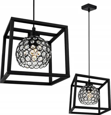 Produktbild von Hängelampe Käfig elegante Glaskugel