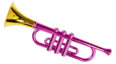 Produktbild von Spielzeugtrompete für Kinder, robustes Musikinstrument aus Kunststoff, 33 cm