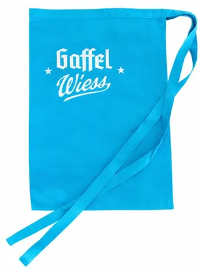 Produktbild von Gaffel Wiess Kellnerschürze Blau - 50 x 70 cm - Barschürze ohne Taschen - Gastronomie Qualität