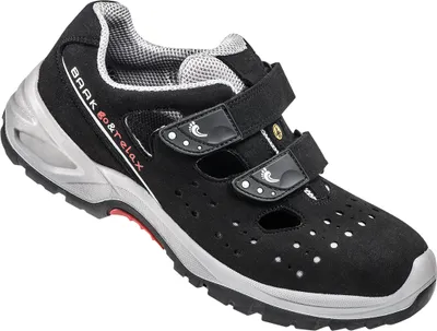 Produktbild von Sicherheitssandale Hardy Gr.43 schwarz/grau Mikrofaser S1P SRC ESD EN 20345 Baak