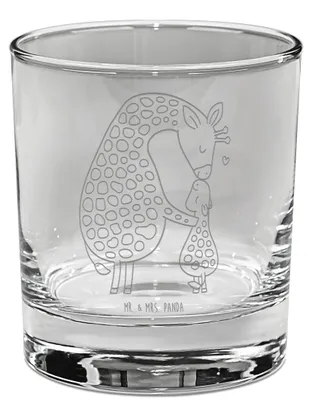 Produktbild von Mr. & Mrs. Panda Whiskyglas Giraffe Kind - Transparent - Geschenk, Tumbler Glas, Afrika, Tochter, Lieblingsmensch, Lowball, Sohn, Whiskeyglas, Mama, Old Fashioned, Mutter
