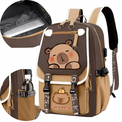 Produktbild von Schulrucksack für Kinder - Ab 4 Klasse - Teenager Rucksack mit Capybara Motiv