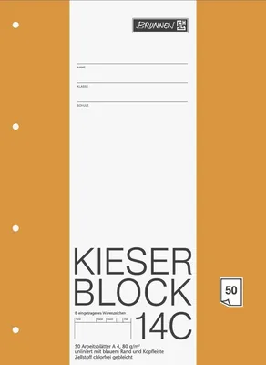 Immagine prodotto di 10X BRUNNEN 1042924 Block A4 Kieserblock unliniert 50Bl