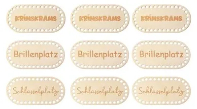 Produktbild von Holzboden für Häkelkorb - Set mit 9 Holzrahmen - für DIY Projekte und Aufbewahrung