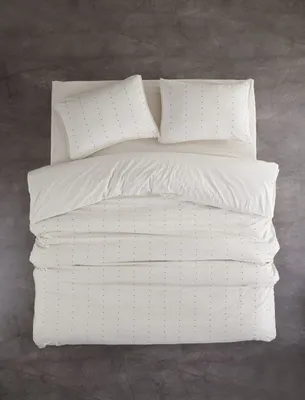Produktbild von L'Essentiel Linge de Maison, Encorte, Ranforce King-Size-Bettbezug-Set (FR), Creme, 100 % BAUMWOLLE RANFORCE, 240 x 220 cm