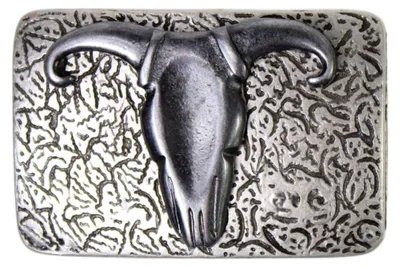 Produktbild von FRONHOFER Büffelkopf Gürtelschnalle 4 cm altsilber, Westernschnalle, Koppelschnalle