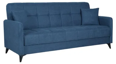 Immagine prodotto di Dmora Divano Letto 3 Posti Novalesa 211x92 cm Grigio Chiaro, Contenitore di Apertura Click-clack