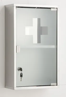 Image de Armoire à pharmacie l.30 cm, imitation métal, Genoa