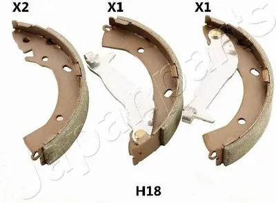 Produktbild von JAPANPARTS Bremsbackensatz Trommelbremse Hinten für HYUNDAI i10 (PA) GF-H18AF