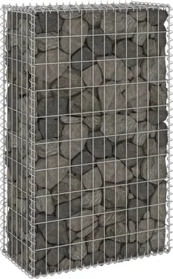 Zdjęcie produktu dla Maison Exclusive - Ściana gabionowa z pokrywami, galwanizowana stal, 60x30x100 cm