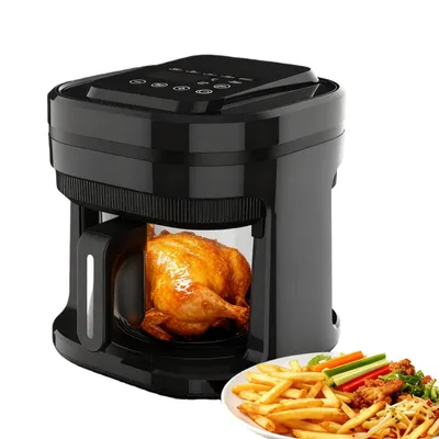 FORSMANO Heißluftfritteuse mit LED-Touchdisplay, 1350W, 3,5L Digital Airfryer, Innenauskleidung aus Glas, Spülmaschinengeeignet, Fettarm